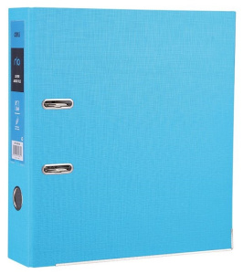 Папка-регистратор 75мм Deli Rio синий металлический протектор