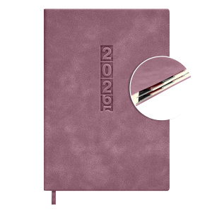 Ежедневник датированный 2026 А5 176л ESCALADA Тиволи глосс лиловы Думай как миллиардер 