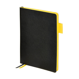 Ежедневник А5 BOSTON черный желтый обрез