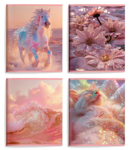 Тетрадь А5 48л клетка Schoolformat блестки