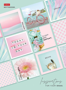 Тетрадь А4 80л клетка твердый переплет Яркие эмоции