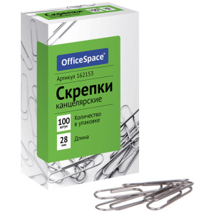 Скрепки 50мм OfficeSpace 50шт гофрированные