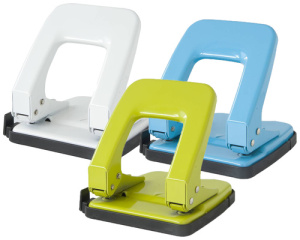 Дырокол до 35л Deli E0138 металлический с линейкой цвет ассорти