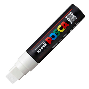Маркер POSCA PC-17K белый 15мм скошенный наконечник