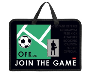 Папка для трудов А4 1 отделение Hatber Пенальти с ручками пластиковая на молнии