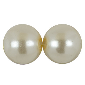 Бусина стеклянная Zlatka GBP-01 4 мм 106 шт на нити № 28 кремовый матовый