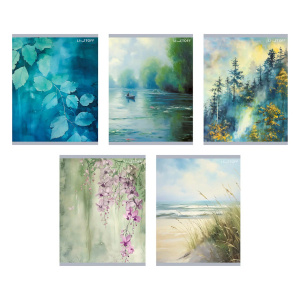 Тетрадь А5 48л клетка Живописная тетрадь