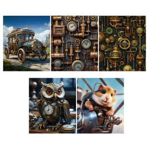 Тетрадь А5 48л клетка BG Стимпанк