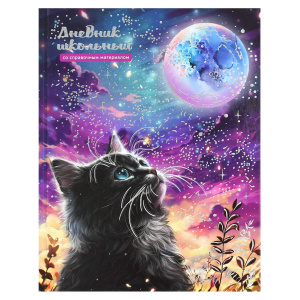 Дневник школьный 1-11кл  Кот и луна 