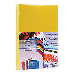 Обложки для переплета А4 картон "кожа" желтые