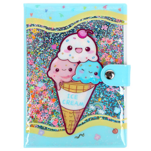 Блокнот 10,5x14,8см 80л Мороженое на кнопке 