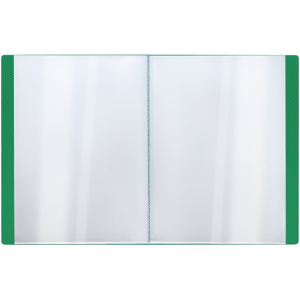 Папка 10 файлов А4 СТАММ Кристалл 9мм 600мкм зеленая