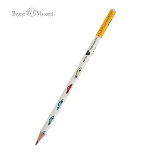 Карандаш чернографитный НВ BrunoVisconti Многоцветные машины
