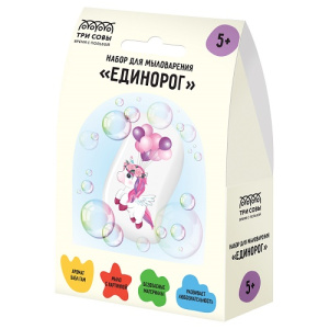 Набор для мыловарения ТРИ СОВЫ Единорог 1 мыло с картинкой