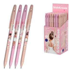 Ручка шариковая 0,7мм синие чернила ErichKrause R-301 Stick&Grip Pointe