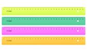 Линейка 30 см прозрачная флуоресцентная ассорти