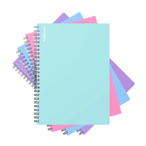 Тетрадь А5 80л клетка с пластиковой обложкой на спирали ErichKrause Pastel