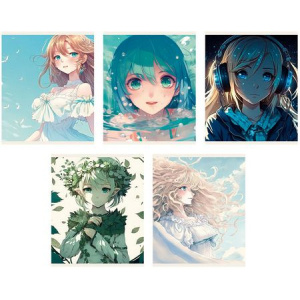 Тетрадь А5 48л клетка Летние девушки