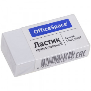 Ластик OfficeSpace картонный футляр 38х20х10мм