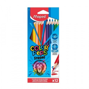 Карандаши цветные 12 цв COLOR'PEPS STRONG пластиковые Maped