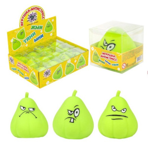 Мялка-антистресс ГРУША-ЗЛЮКА 9х7см ассорти