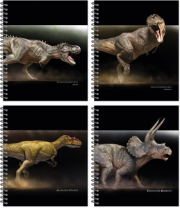 Тетрадь А5 48л Динозавры на металлической спирали