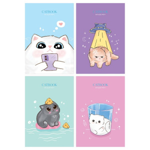 Блокнот А6 40л MESHU Cat book  на отрывной склейке