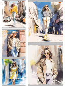 Тетрадь А5 48л клетка Городской стиль