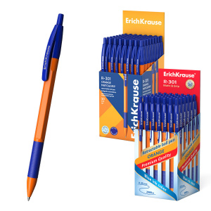 Ручка шариковая автоматическая 0,7мм ErichKrause R-301 Matic&Grip Orange 