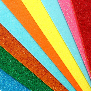 Фоамиран с блестками ассорти