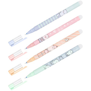 Ручка гелевая стираемая 0,5мм MESHU Happy time синяя