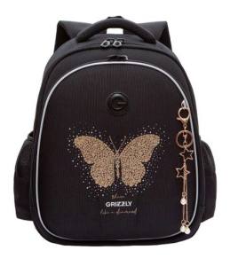 Рюкзак школьный (RAz-586-4/1 черный - золото)