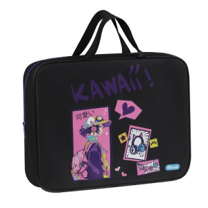 Папка для трудов текстильная А4 Först Kawaii 350х265х80мм 1 отделение