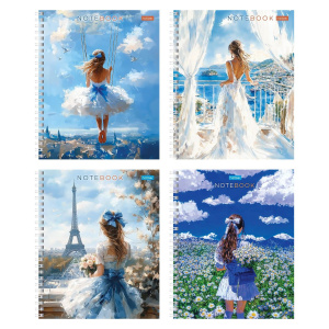 Тетрадь 48л клетка Прекрасные незнакомки на спирали 