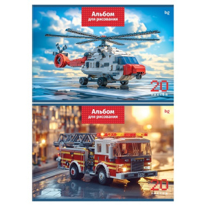 Альбом для рисования А4 20л BG Конструктор на скрепке 