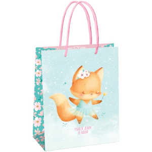 Пакет подарочный 18х23х10см MESHU Cute fox