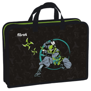 Папка для трудов  А4 с ручками 1 отделение Först Ninja 340х245х75мм пластик