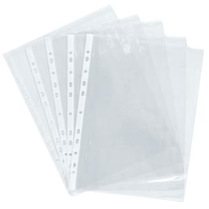 Папка с перфорацией А4 35мкр 100шт прозрачный