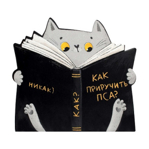 Блокнот кот с книгой 130х120мм 32л