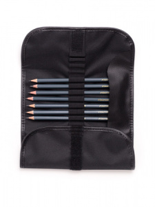 Набор карандашей Малевичъ Graf'Art 8 шт в пенале-скрутке черный