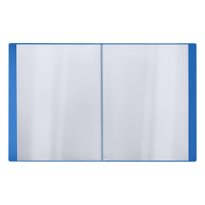 Папка 40 файлов А4 СТАММ Кристалл синяя