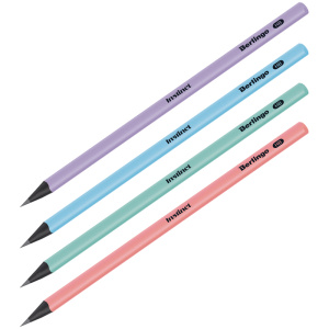 Карандаш чернографитный HB Berlingo Instinct трехгранный черное дерево