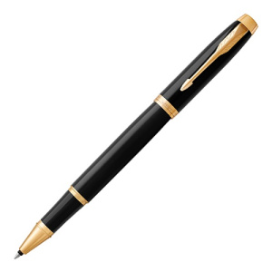 Ручка роллер Parker IM Metal Core T-321 Black GT F черные чернила