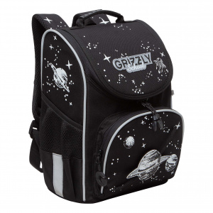 Рюкзак школьный с мешком RAm-385-4  (/1 черный)