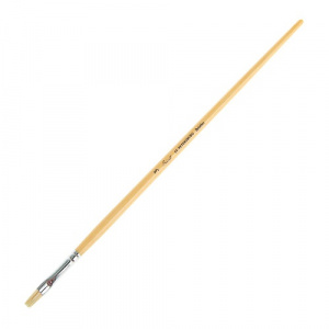 Кисть щетина плоская, длинная ручка №3 Сонет (7 мм)