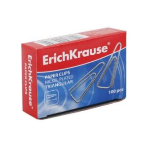 Скрепки 25мм ErichKrause треугольные 100шт