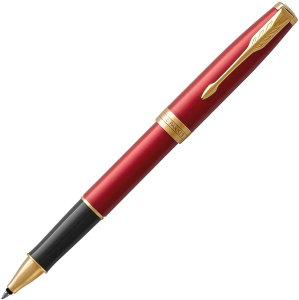 Ручка роллер Parker Sonnet Essential L Т-539 LaqRed GT черные чернила