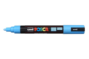 Маркер POSCA PC-5M голубой 1.8 -2.5мм пулевидный наконечник