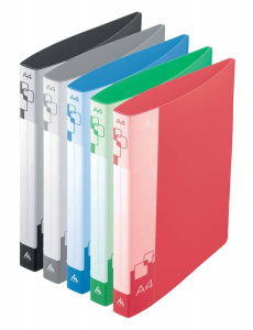 Папка на 4 кольца 40мм пластиковая ассорти