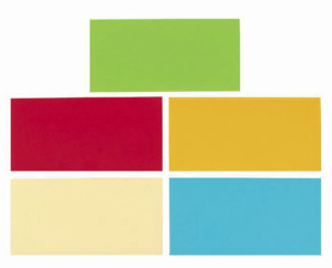 Конверт 114х229мм ассорти 5 цветов С65 